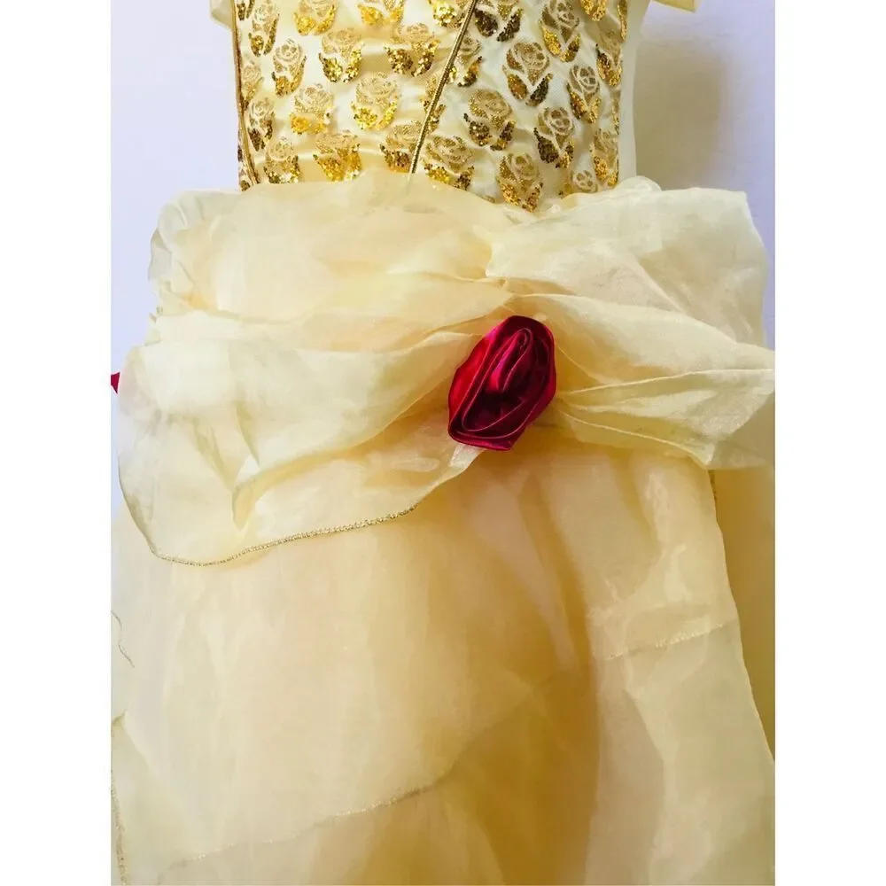 NEW Disney Store Kids Girls 7/8 Belle Costume - Picture 8 of 11